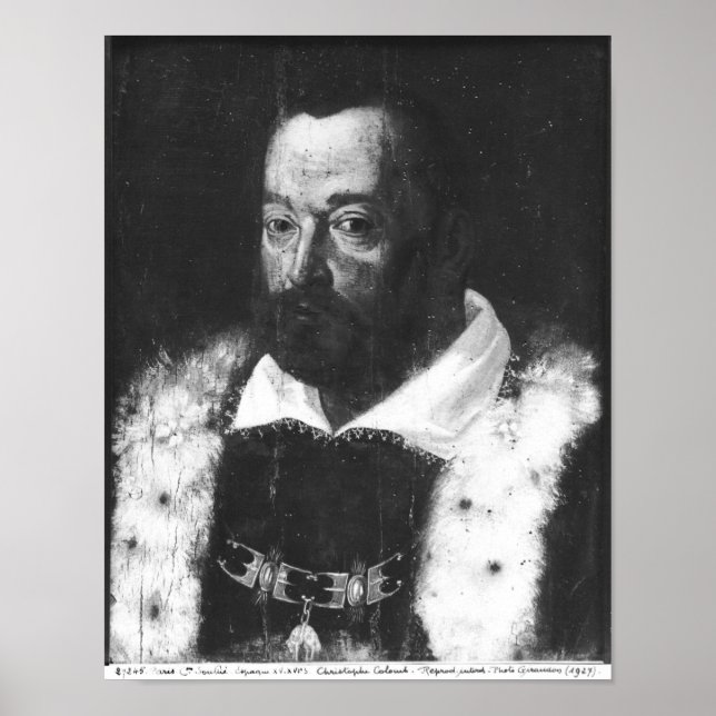 Portrait von Christoph Kolumbus Poster (Vorne)