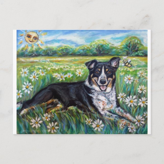 Portrait von Daisy 2 Postkarte (Vorderseite)