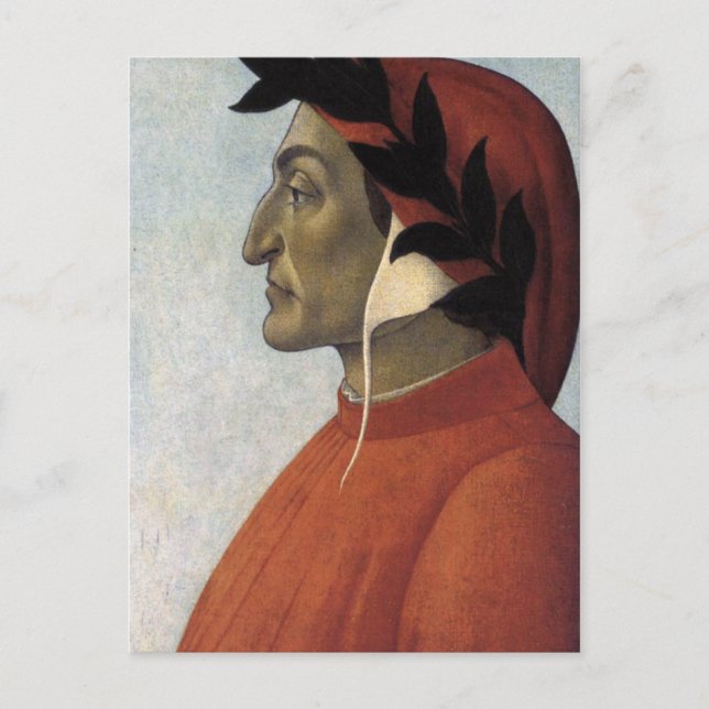 Portrait von Dante Postkarte (Vorderseite)