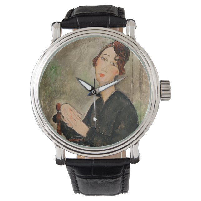 Portrait von Dedie Hayden, 1918 Armbanduhr (Vorderseite)