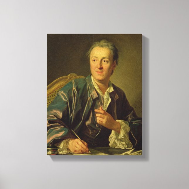 Portrait von Denis Diderot 1767 Leinwanddruck (Vorderseite)