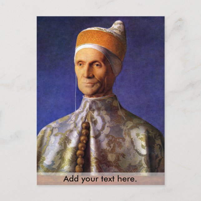 Portrait von Dogen Leonardo Loredan von Bellini Postkarte (Vorderseite)