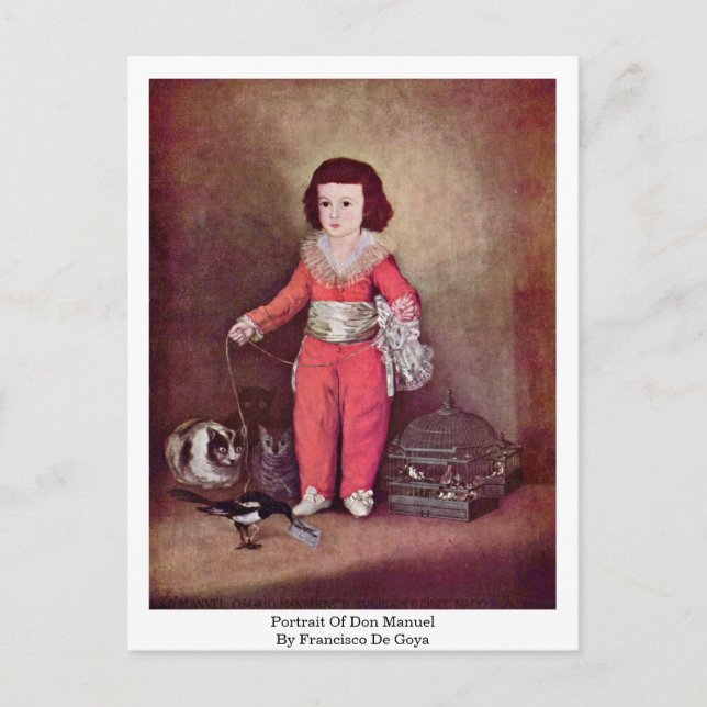 Portrait von Don Manuel von Francisco de Goya Postkarte (Vorderseite)
