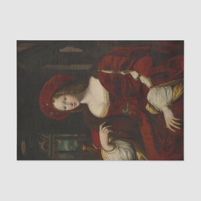 Portrait von Dona Isabel de Requesens Seidenpapier (Vorderseite)