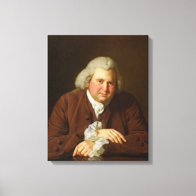 Portrait von Dr. Erasmus Darwin Leinwanddruck (Vorderseite)