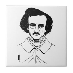 Portrait von Edgar Allan Poe Fliese