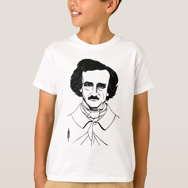 Portrait von Edgar Allan Poe T-Shirt (Vorderseite)