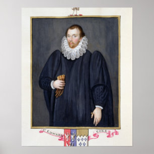 Portrait von Edward Coke (1552-1634) von 'Memoirs Poster