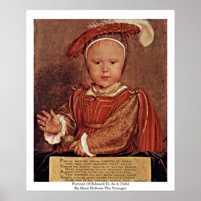 Portrait von Edward Vi. Als Kind Poster (Vorne)