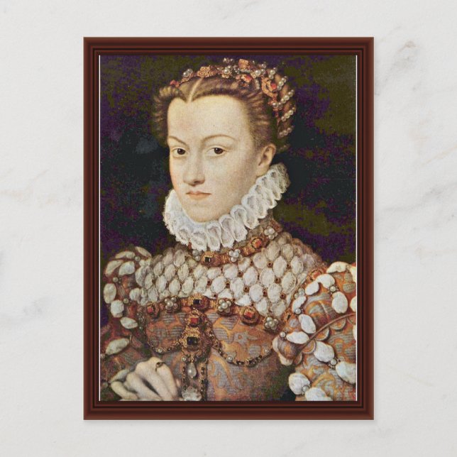 Portrait von Elisabeth AustriaVon Clouet François Postkarte (Vorderseite)