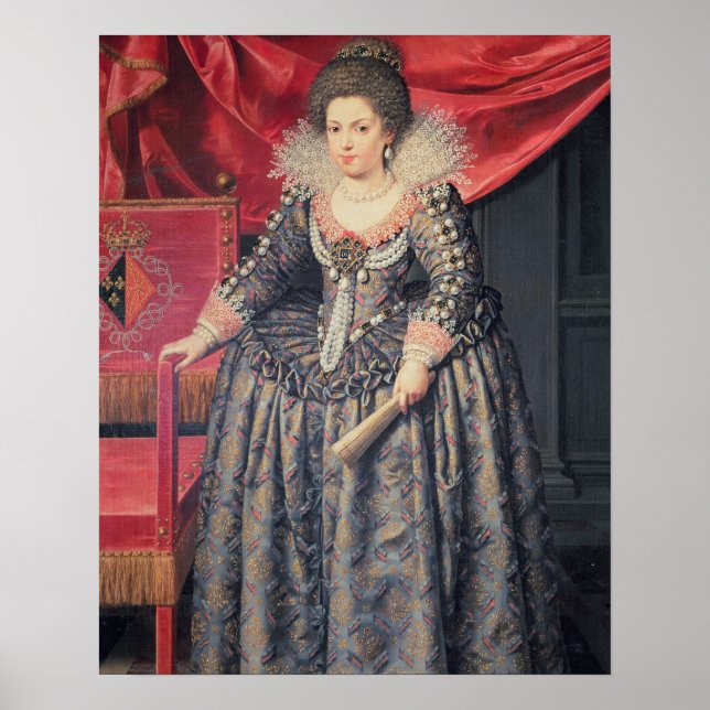 Portrait von Elisabeth von Frankreich (1602-44) To Poster (Vorne)