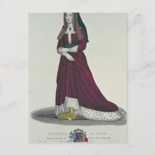 Portrait von Elisabeth von York, 1841 Postkarte