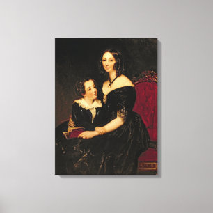 Portrait von Eliza Boardman und ihrem Sohn Robert, Leinwanddruck