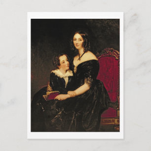 Portrait von Eliza Boardman und ihrem Sohn Robert, Postkarte