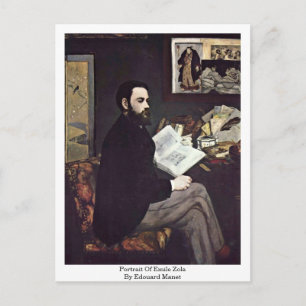 Portrait von Emile Zola von Edouard Manet Postkarte