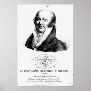 Portrait von Etienne Geoffroy Saint-Hilaire Poster