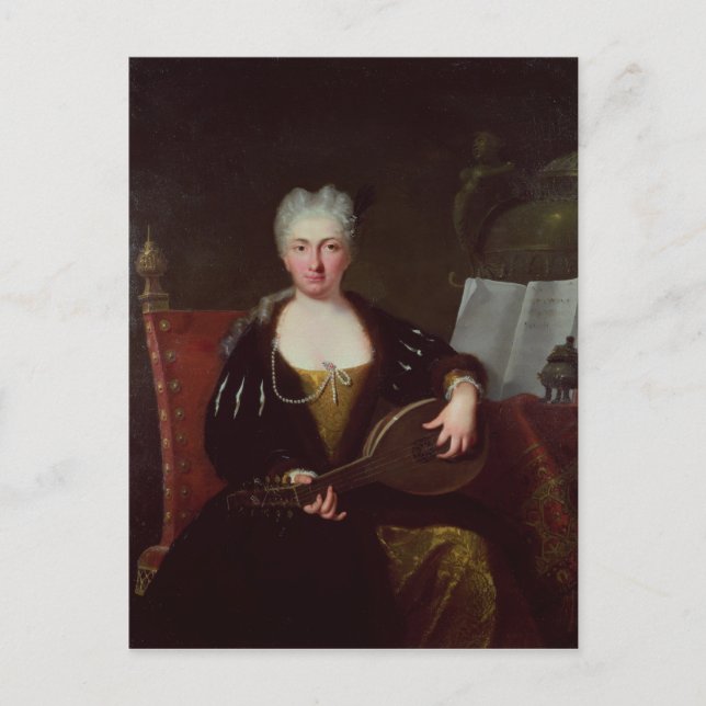 Portrait von Faustina Bordoni, Händels Sänger Postkarte (Vorderseite)