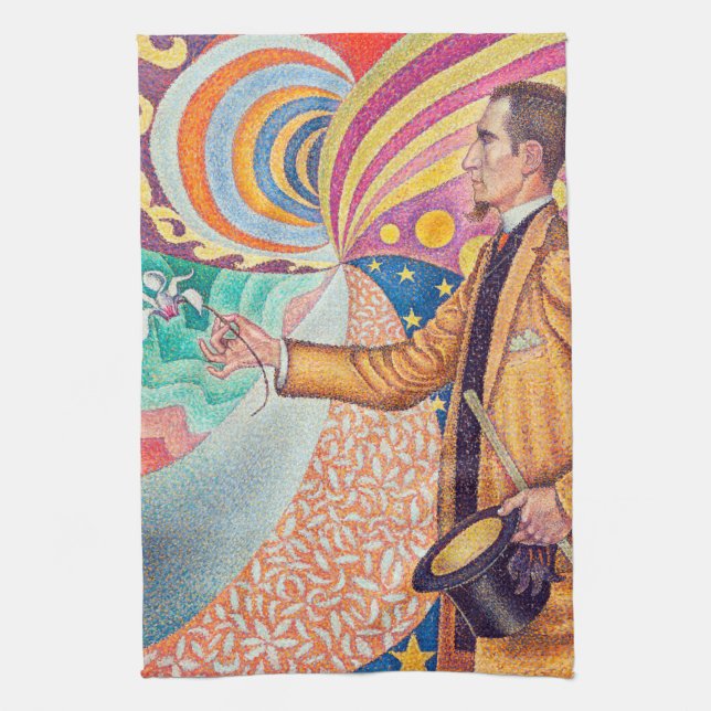 Portrait von Felix Feneon, Signac Geschirrtuch (Vertikal)