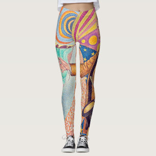 Portrait von Felix Feneon, Signac Leggings