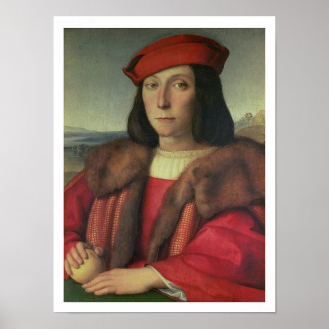 Portrait von Francesco della Rovere, Herzog von Ur Poster (Vorne)