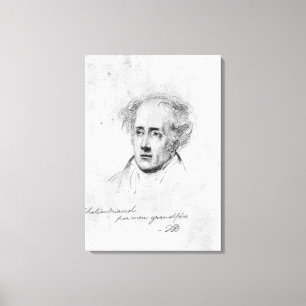 Portrait von Francois Rene Vicomte de Leinwanddruck