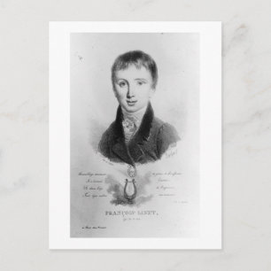 Portrait von Franz Liszt (1811-86) im Alter von 11 Postkarte