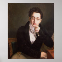 Portrait von Franz Schubert , österreichischer Kom
