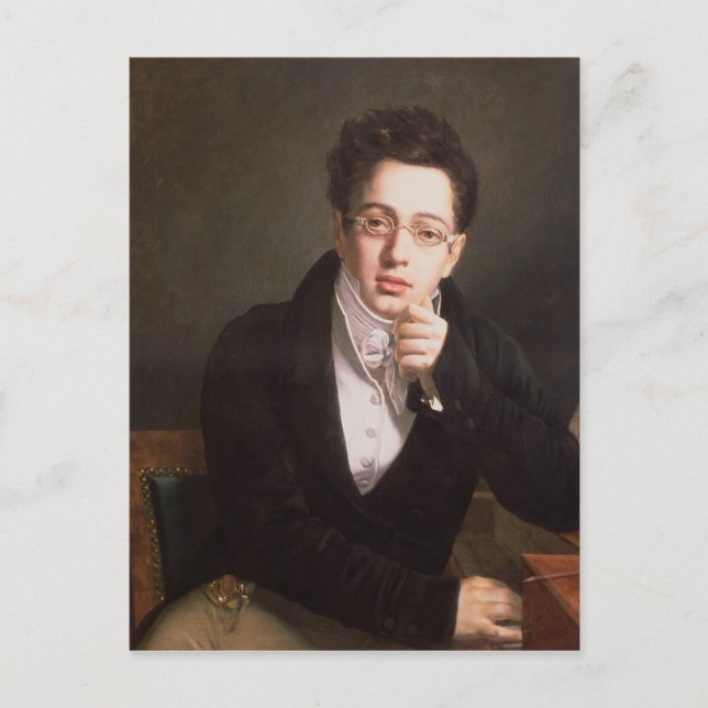 Portrait von Franz Schubert , österreichischer Kom Postkarte (Vorderseite)