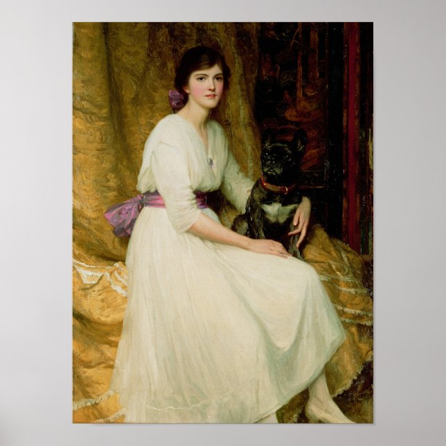 Portrait von Frau Dorothy Dicksee Poster (Vorne)