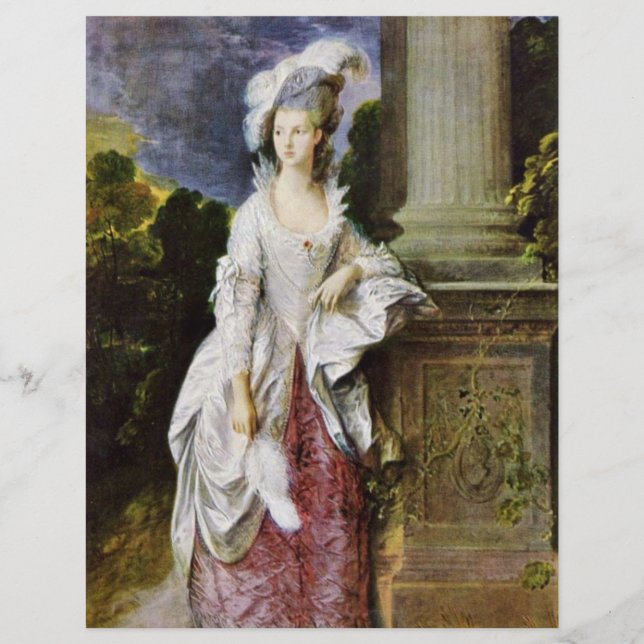 Portrait von Frau Thomas Graham von Thomas Gainsbo (Vorderseite)