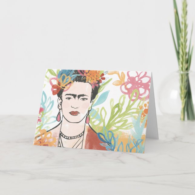 Portrait von Frida Kahlo Karte (Vorderseite)