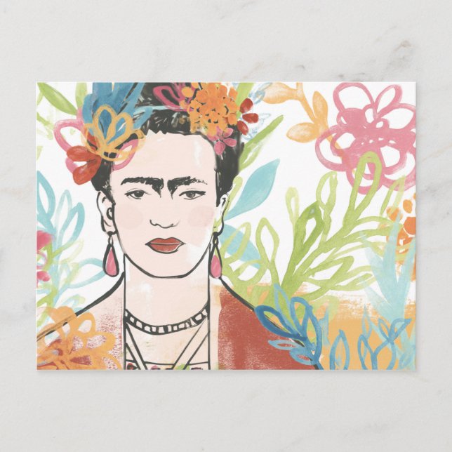 Portrait von Frida Kahlo Postkarte (Vorderseite)