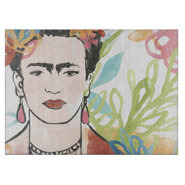 Portrait von Frida Kahlo Schneidebrett (Vorderseite)