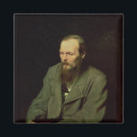 Portrait von Fyodor Dostojewski 1872 Magnet<br><div class="desc">Portrait von Fyodor Dostojewski | von Vasili Grigorevich Perov | Art Location: Tretyakov Gallery,  Moskau,  Russland | Russische Künstlerin | Image Collection number: XIR67923</div>