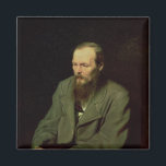 Portrait von Fyodor Dostojewski 1872 Magnet<br><div class="desc">Portrait von Fyodor Dostojewski | von Vasili Grigorevich Perov | Art Location: Tretyakov Gallery,  Moskau,  Russland | Russische Künstlerin | Image Collection number: XIR67923</div>