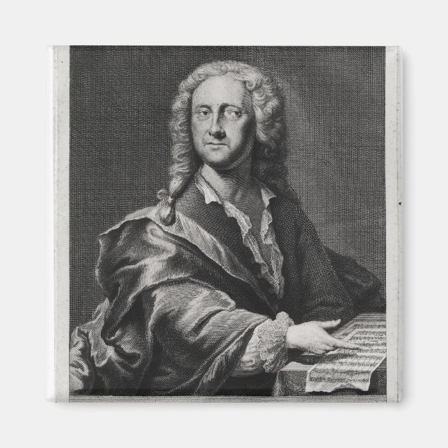 Portrait von Georg Philipp Telemann Magnet (Vorne)