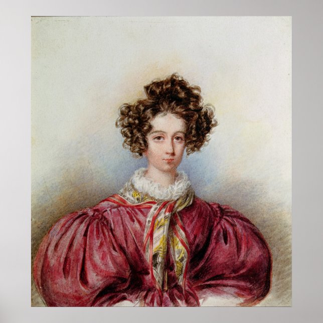 Portrait von George Sand 1830 Poster (Vorne)