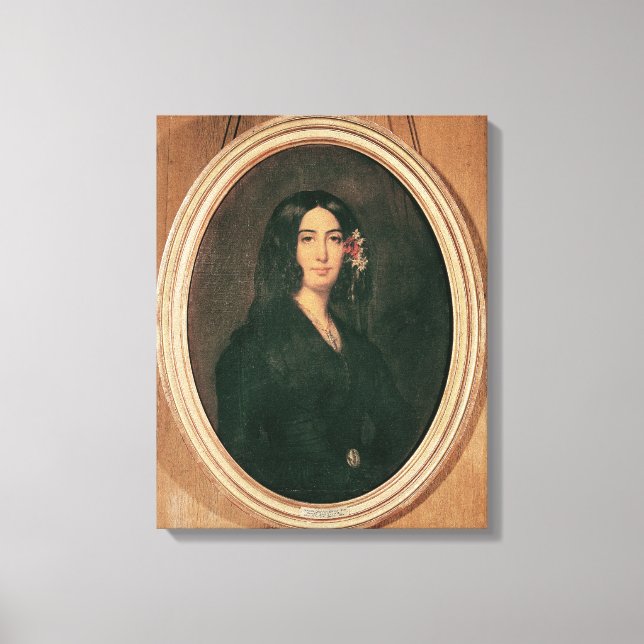 Portrait von George Sand Leinwanddruck (Vorderseite)