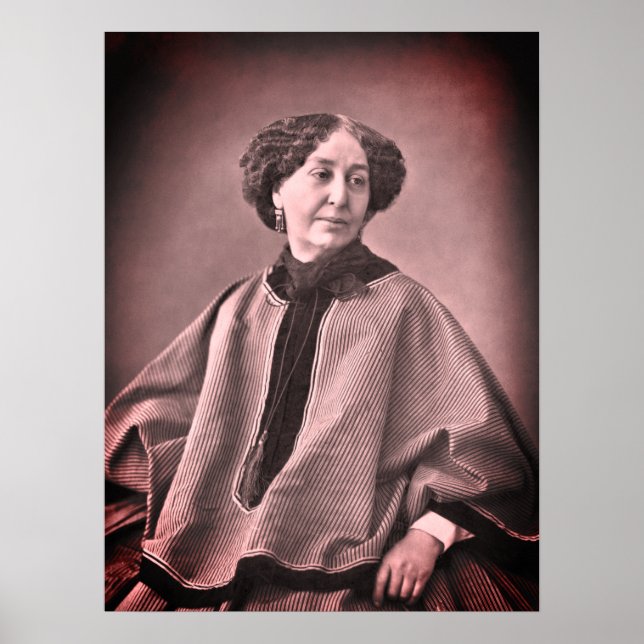 Portrait von George Sand von Nadar Poster (Vorne)