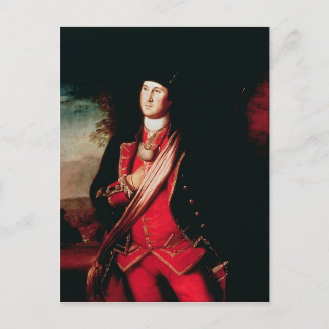 Portrait von George Washington 1772 Postkarte (Vorderseite)