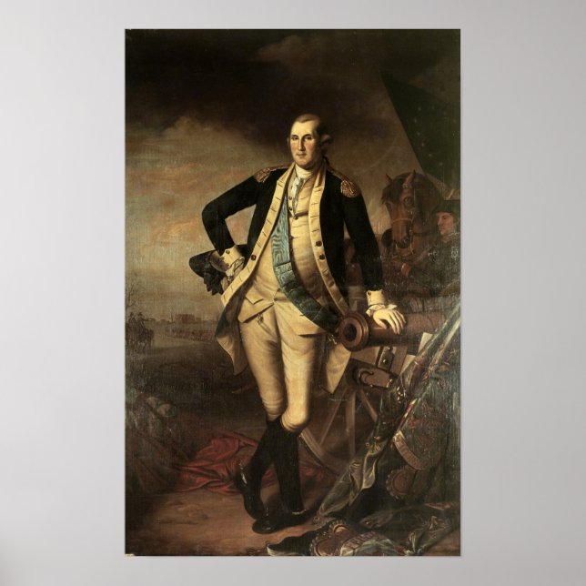 Portrait von George Washington, 1779 Poster (Vorne)
