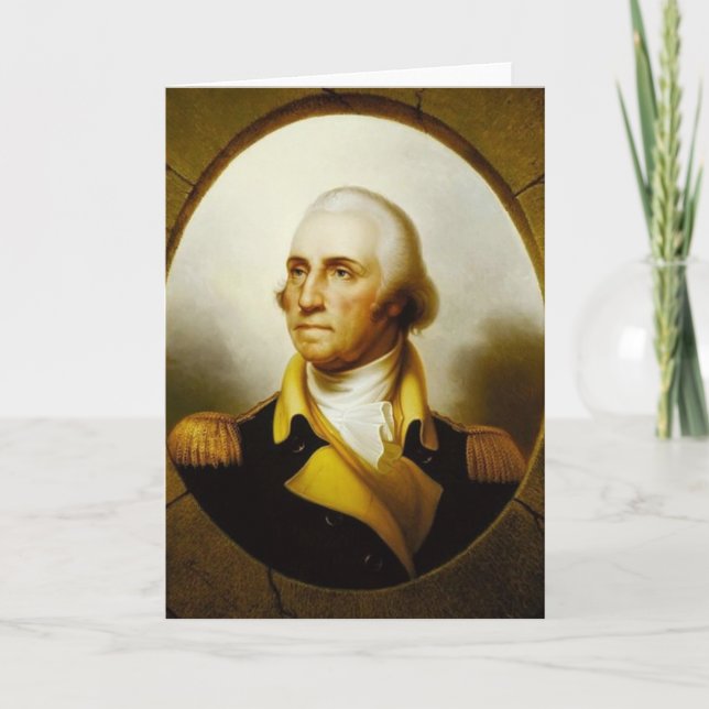 Portrait von George Washington Karte (Vorderseite)