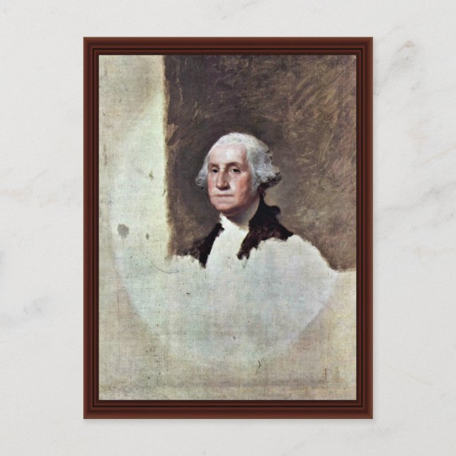 Portrait von George Washington, von Gilbert Stuart Postkarte (Vorderseite)