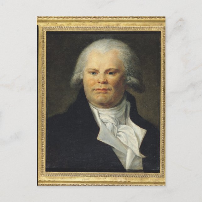 Portrait von Georges Danton Postkarte (Vorderseite)