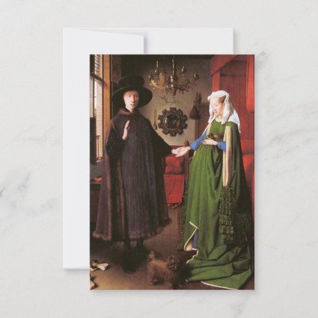 Portrait von Giovanni Arnolfini und seiner Ehefrau Einladung (Vorderseite)