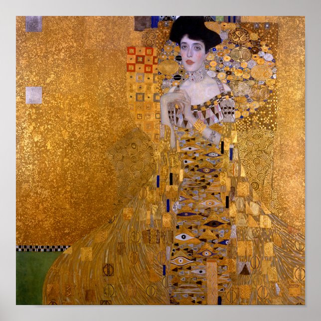 Portrait von Gustav Klimt Poster (Vorne)