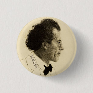 Portrait von Gustav Mahler (1902) Button