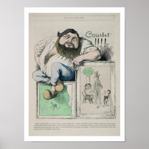Portrait von Gustave Courbet (1819-77), Abbildung Poster