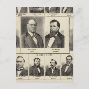 Portrait von Händlern, Minnesota Postkarte