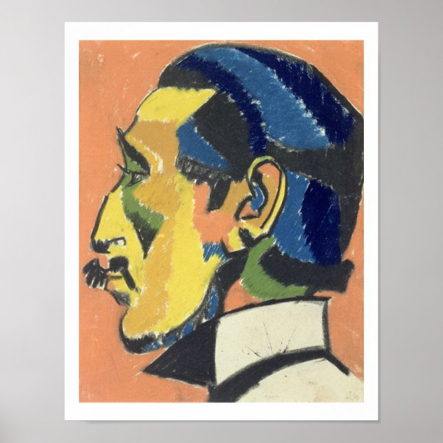 Portrait von Horace Brodsky (1885-1969) (pastellfa Poster (Vorne)